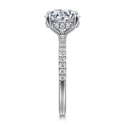 Online Gabriel & Co. Broderick - Platinum Round Diamond Engagement Ring