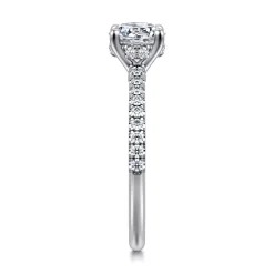 New Gabriel & Co. Broderick - Platinum Round Diamond Engagement Ring