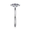 New Gabriel & Co. Brooke - 14K White Gold Emerald Cut Bezel Set Solitaire Diamond Engagement Ring