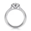 Outlet Gabriel & Co. Brooke - 14K White Gold Oval Cut Bezel Set Solitaire Diamond Engagement Ring