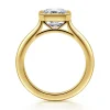 Discount Gabriel & Co. Brooke - 14K Yellow Gold Emerald Cut Bezel Set Solitaire Diamond Engagement Ring