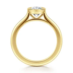 Online Gabriel & Co. Brooke - 14K Yellow Gold Oval Cut Bezel Set Solitaire Diamond Engagement Ring