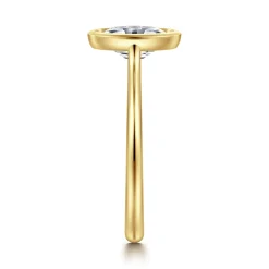 Online Gabriel & Co. Brooke - 14K Yellow Gold Oval Cut Bezel Set Solitaire Diamond Engagement Ring