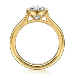 Online Gabriel & Co. Brooke - 14K Yellow Gold Oval Cut Bezel Set Solitaire Diamond Engagement Ring