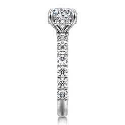 Gabriel & Co. Brosnan - 14K White Gold Round Diamond Engagement Ring