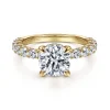 Hot Gabriel & Co. Brosnan - 14K Yellow Gold Round Diamond Engagement Ring