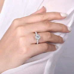 Online Gabriel & Co. Brosnan - Platinum Round Diamond Engagement Ring