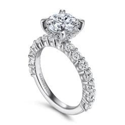 Online Gabriel & Co. Brosnan - Platinum Round Diamond Engagement Ring