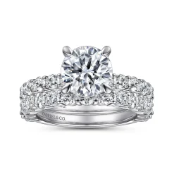 Online Gabriel & Co. Brosnan - Platinum Round Diamond Engagement Ring