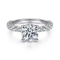 Online Gabriel & Co. Brosnan - Platinum Round Diamond Engagement Ring