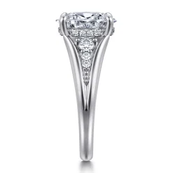 Clearance Gabriel & Co. Bruno - 14K White Gold Oval Diamond Engagement Ring