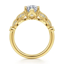 Outlet Gabriel & Co. Bryce - Vintage Inspired 14K Yellow Gold Split Shank Marquise Shape Diamond Engagement Ring