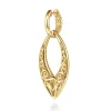 Gabriel & Co. Bujukan Bold - 14K Yellow Gold Bujukan and Diamond Marquise Huggie Drop Earrings