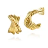 Gabriel & Co. Bujukan Bold - 14K Yellow Gold Bujukan Criss Cross J Hoop Earrings