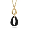 Gabriel & Co. Bujukan Bold - 14K Yellow Gold Bujukan Black Onyx Pendant Necklace