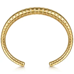 Discount Gabriel & Co. Bujukan Bold - 14K Yellow Plain Gold Graduating Cuff Bracelet