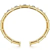 Clearance Gabriel & Co. Bujukan Clover - 14K White Yellow Gold Bujukan and Diamond Split Bangle Bracelet