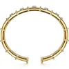 Outlet Gabriel & Co. Bujukan Clover - 14K White Yellow Gold Bujukan and Diamond Split Bangle Bracelet