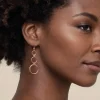 Online Gabriel & Co. Bujukan Clover - 14K Yellow Gold Bujukan Link Chain Leverback Drop Earrings