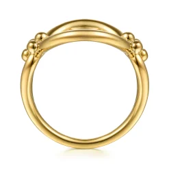 Best Gabriel & Co. Bujukan Clover - 14K Yellow Gold Bujukan Link Chain Ring