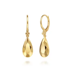 Hot Gabriel & Co. Bujukan Clover - 14K Yellow Gold Drop Earrings-Bujukan