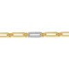 Best Gabriel & Co. Bujukan Clover - Link Chain Bracelet 14K White and Yellow Gold Diamond 0.3ct Bujukan