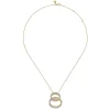 Hot Gabriel & Co. Bujukan Link - 14K White Yellow Gold Bujukan and Diamond Doule Row Link Drop Necklace