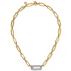 Sale Gabriel & Co. Bujukan Link - 14K White Yellow Gold Bujukan and Diamond Link Chain Necklace