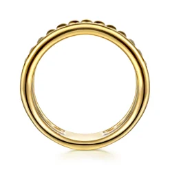 Sale Gabriel & Co. Bujukan Link - 14K White Yellow Gold Bujukan Diamond Easy Stackable Ring