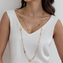 Outlet Gabriel & Co. Bujukan Link - 14K Yellow Gold Bujukan Transformable Layered Necklace