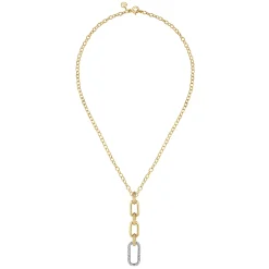 Clearance Gabriel & Co. Bujukan Link - 14K Yellow Gold Bujukan and Diamond Link Pendant Drop Necklace