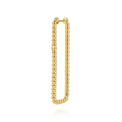 Outlet Gabriel & Co. Bujukan Link - 14K Yellow Plain Gold 40mm Rectangle Bujukan Classic Hoop Earrings