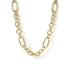 Hot Gabriel & Co. Bujukan Link - 14K Yellow Plain Gold Bujukan Link Chain Necklace