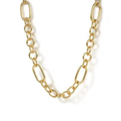 Hot Gabriel & Co. Bujukan Link - 14K Yellow Plain Gold Bujukan Link Chain Necklace