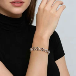 Online Gabriel & Co. Bujukan Link - 925 Sterling Silver Bujukan Link Bracelet with Black Enamel