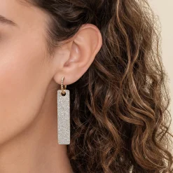 New Gabriel & Co. Bujukan Pave - 14K Yellow Gold Bujukan and Diamond Huggie Drop Earrings