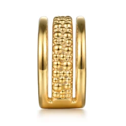 Gabriel & Co. Bujukan Pave - 14K Yellow Gold Pave Bujukan Wide Band Ring