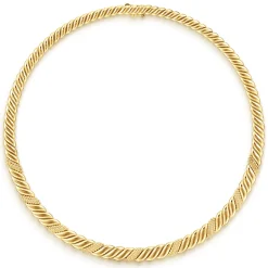 Outlet Gabriel & Co. Bujukan Pave - 14K Yellow Plain Gold Pave Bujukan Necklace