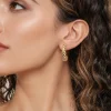 Online Gabriel & Co. Bujukan Pave - 14K Yellow Plain Gold Bujukan J Hoop Stud Earrings