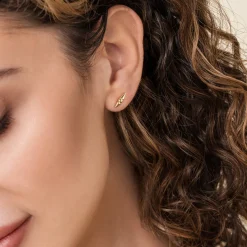 Discount Gabriel & Co. Bujukan Punk - 14K Yellow Gold Bujukan Bullet Ear Climber Earrings