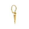 Sale Gabriel & Co. Bujukan Punk - 14K Yellow Gold Bujukan Clover and Triangle Pyramid Leverback Drop Earrings