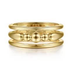 Sale Gabriel & Co. Bujukan Punk - 14K Yellow Gold Bujukan Bullet Wide Band Ring