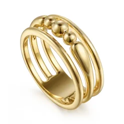 Sale Gabriel & Co. Bujukan Punk - 14K Yellow Gold Bujukan Bullet Wide Band Ring