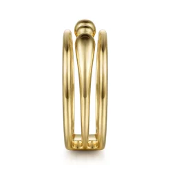 Sale Gabriel & Co. Bujukan Punk - 14K Yellow Gold Bujukan Bullet Wide Band Ring