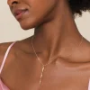 Gabriel & Co. Bujukan Punk - 14K Yellow Gold Bujukan Clover and Graduating Triangle Pyramid Drop Necklace