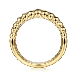 Online Gabriel & Co. Bujukan Punk - 14K Yellow Gold Triple Row Bujukan Chevron Diamond Ring
