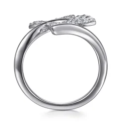 Discount Gabriel & Co. Butterfly - 14K White Gold Diamond Butterfly Bypass Ring