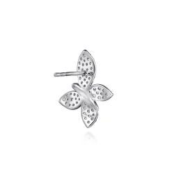 Best Gabriel & Co. Butterfly - 14K White Gold Diamond Butterfly Stud Earrings