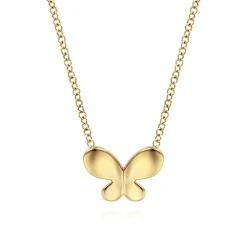 Online Gabriel & Co. Butterfly - 14K Yellow Gold Butterfly Pendant Necklace
