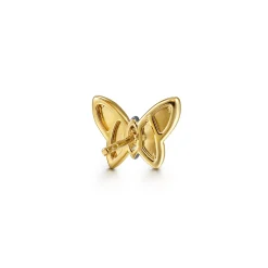 Discount Gabriel & Co. Butterfly - 14K Yellow Gold Diamond Butterfly Stud Earrings